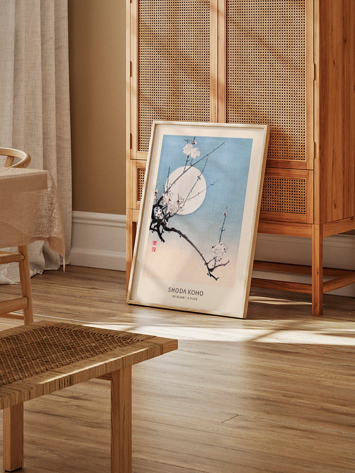 Koho Plum and the Moon - Art Print  Poster