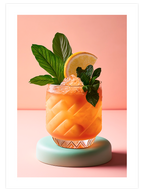Lemon Mint Cocktail - Art Print