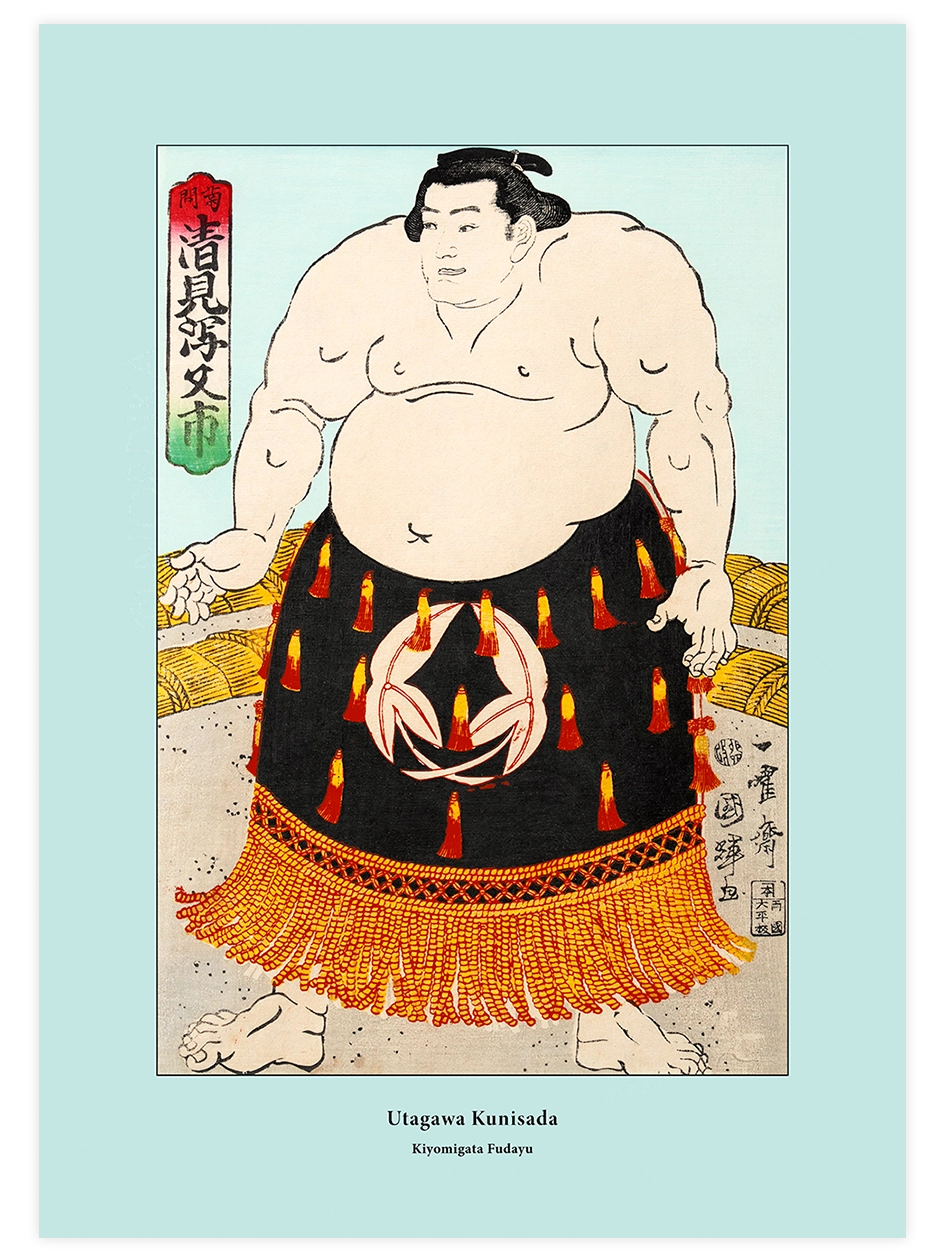 Kunisada, Kiyomigata Fudayu - Art Print Ünlü Ressamlar Poster