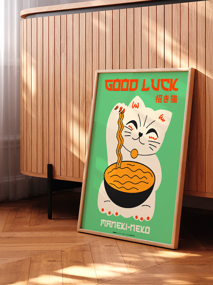 Maneki Neko - Art Print  Poster