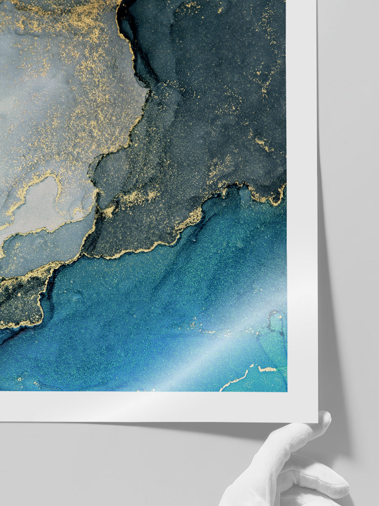 Soyut Mavi - Art Print