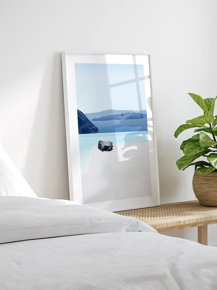 Minimal Akdeniz deniz fotoğraf tablo
