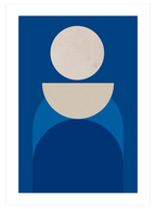 Geometrik Form Mavi N2 - Art Print