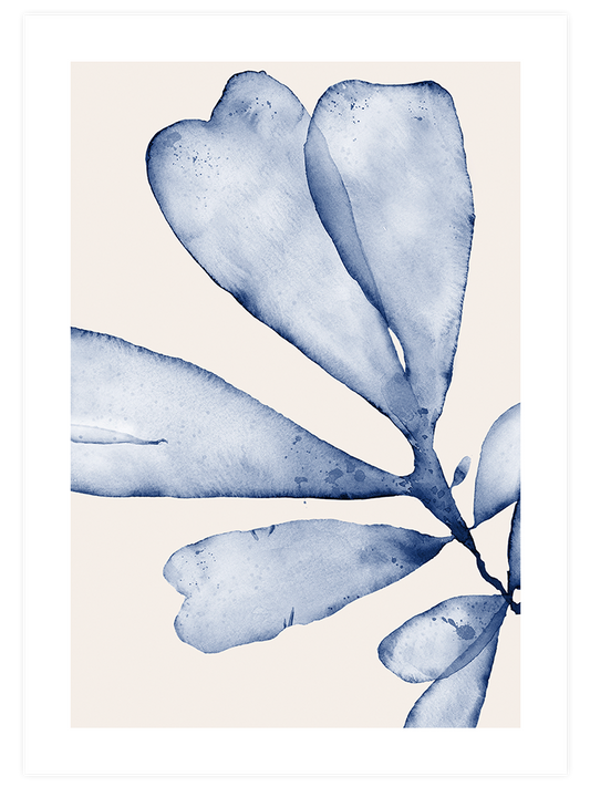 Blue Leaves N3 - Fine Art Poster