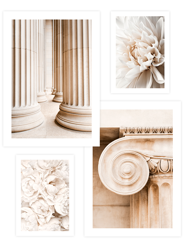 Beige Touch Poster Seti