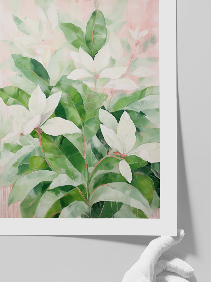 Pastel Leaves - Art Print  Poster