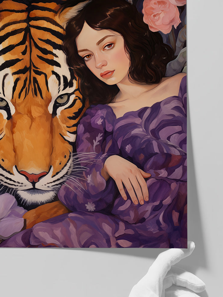 Wild Woman Purple - Art Print  Poster