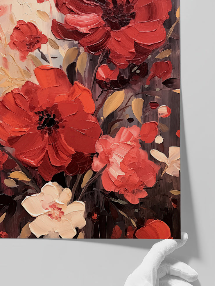 Red Flowers N2 - Art Print  Poster