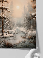 Kış Gün Batımı - Art Print