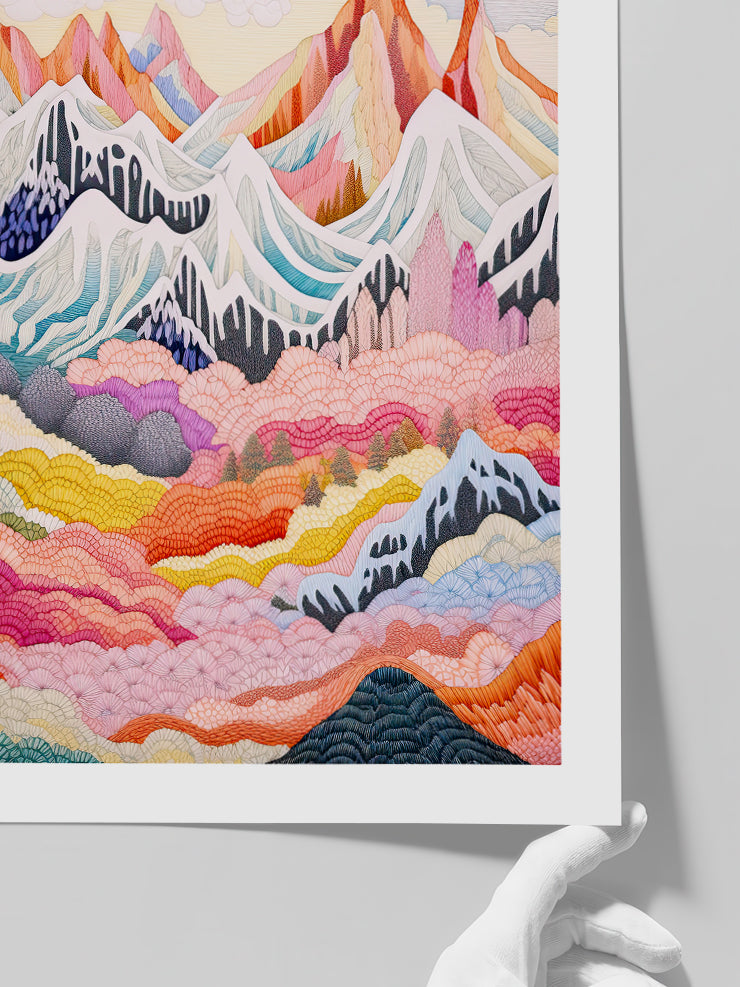 Colorful Mountains N2 - Art Print  Poster