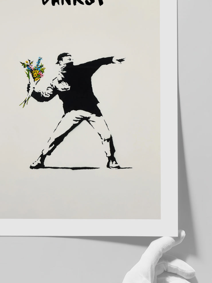 Banksy Flower Thrower - Art Print  Poster