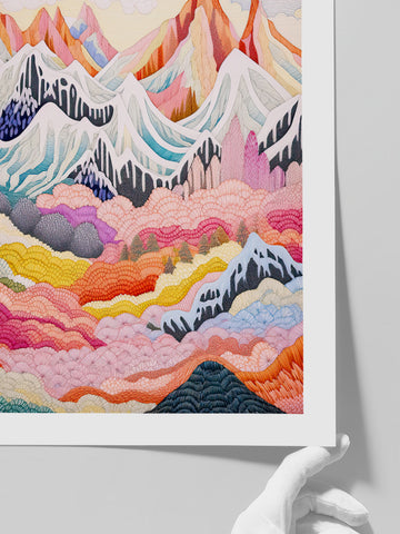 Colorful Mountains N2 - Art Print