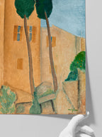 Modigliani Cypresses And Houses - Art Print