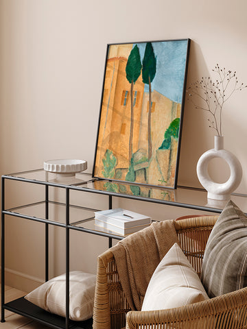 Modigliani Cypresses And Houses - Art Print