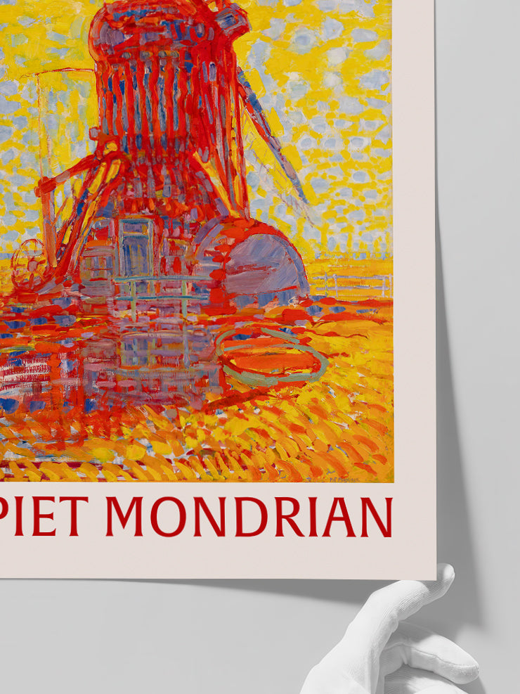 Mondrian The Windmill in Sunlight - Art Print  Poster