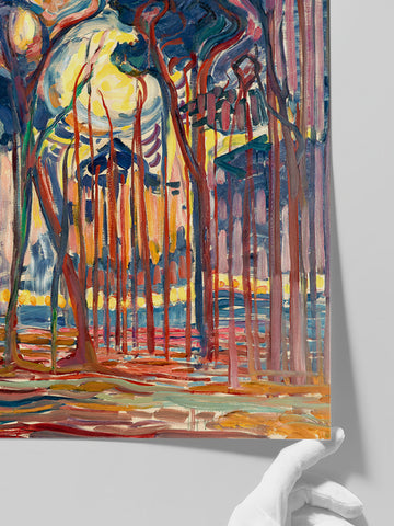 Mondrian Woods Near Oele - Art Print