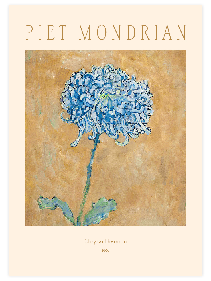 Piet Mondrian Chrysanthemum - Poster Seti Duo