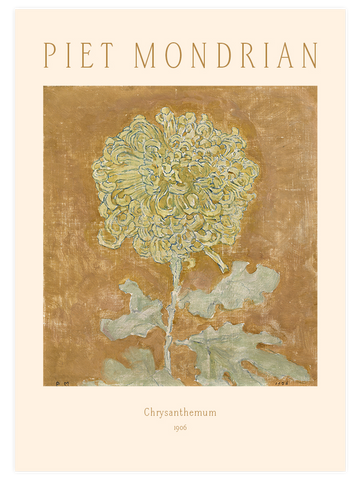 Piet Mondrian Chrysanthemum - Poster Seti Duo