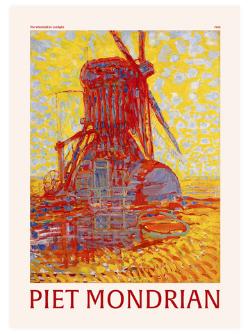 Piet Mondrian The Windmill - Poster Seti Duo