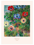 Monet Anemones in a Pot - Art Print