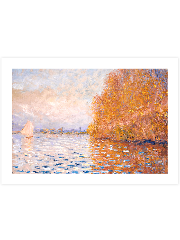 Monet Argenteuil Basin with a Single Sailboat - Art Print