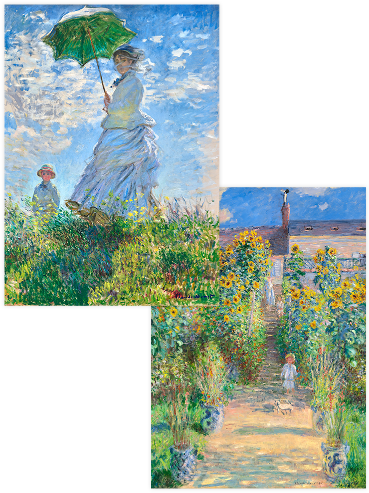 Monet The Artist's Garden - Poster Seti Duo Ünlü Ressamlar Poster