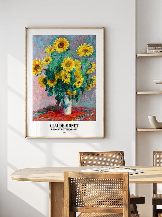 Claude Monet Bouquet Of Sunflowers - Art Print