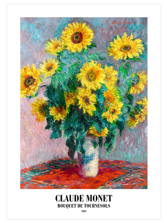 Claude Monet Bouquet Of Sunflowers - Art Print