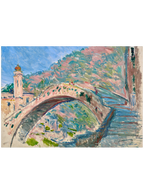 Monet Bridge at Dolceacqua - Art Print