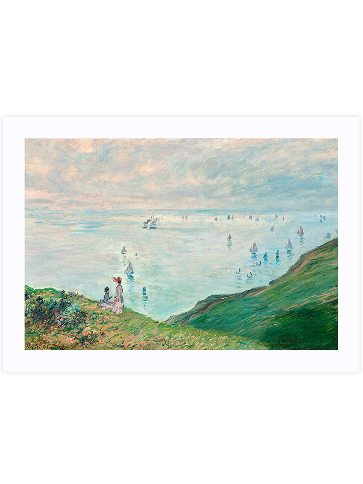 Monet Cliffs at Pourville - Art Print Ürün ana görseli