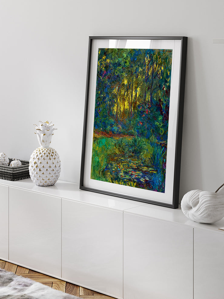 Monet Corner of the Basin of the Nymphéas - Art Print  Poster