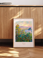Monet Flower Beds at Vétheuil - Art Print