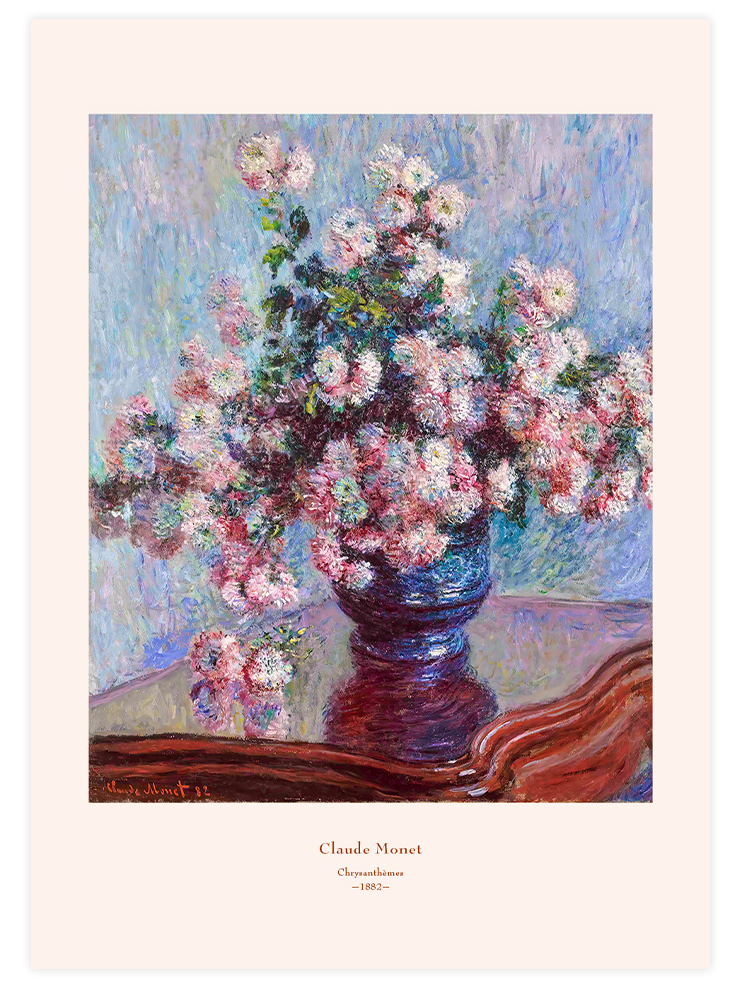 Monet Flowers in Vase - Poster Seti Duo  Poster