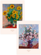 Monet Flowers in Vase - Poster Seti Duo