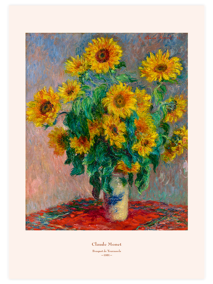 Monet Flowers in Vase - Poster Seti Duo  Poster
