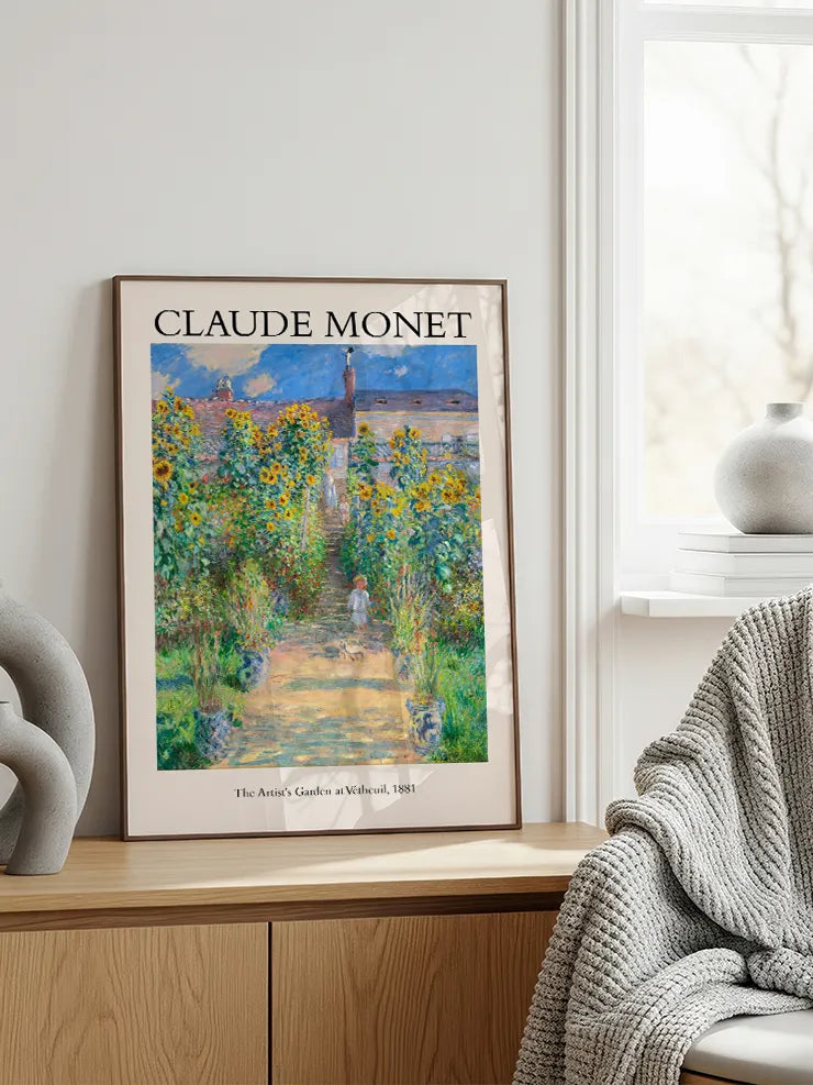 Monet The Artist's Garden At Vetheuil - Art Print