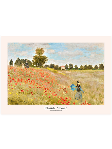 Monet Haşhaş Çiçekleri - Art Print