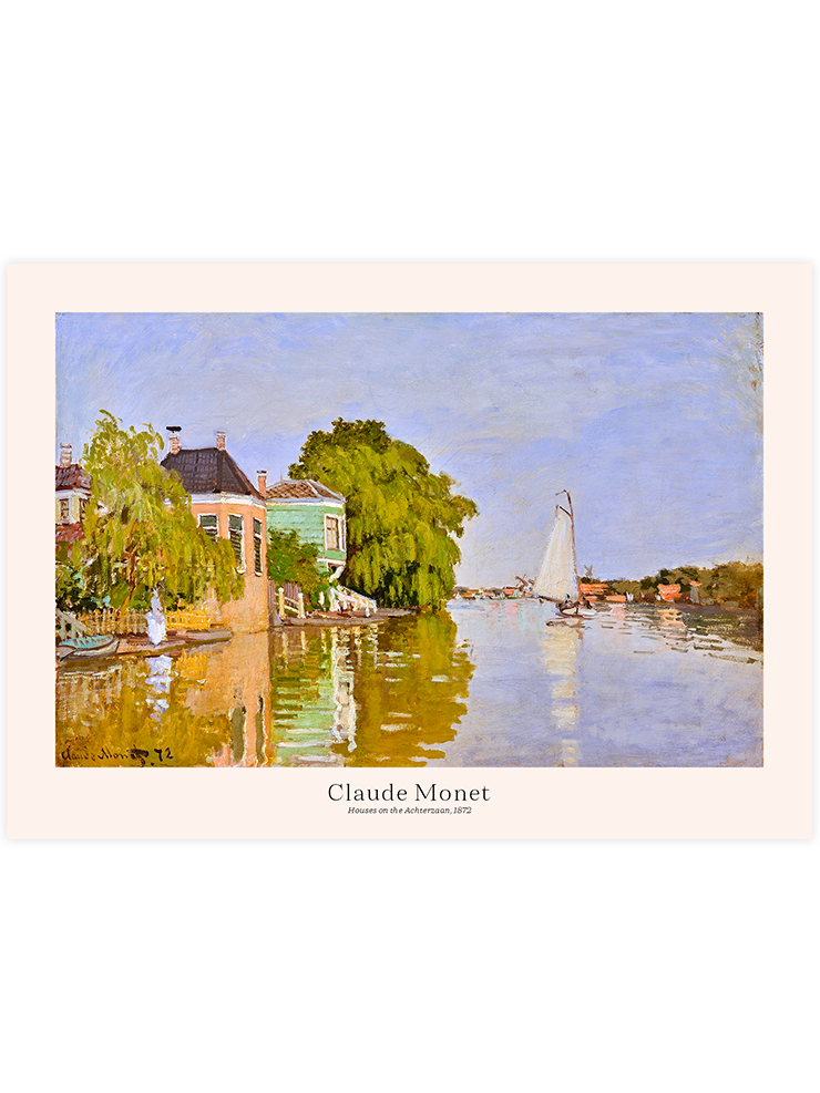 Monet Houses on the Achterzaan- Art Print Ürün ana görseli
