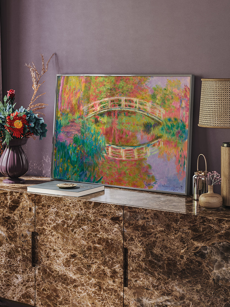 Monet Japanese Footbridge, Giverny - Art Print Ürün ikincil görseli