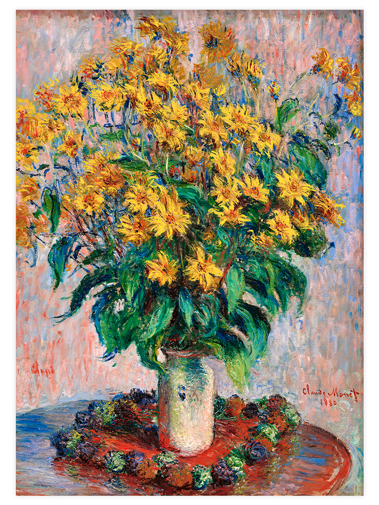 Monet Jerusalem Artichoke Flowers - Art Print Ürün ana görseli