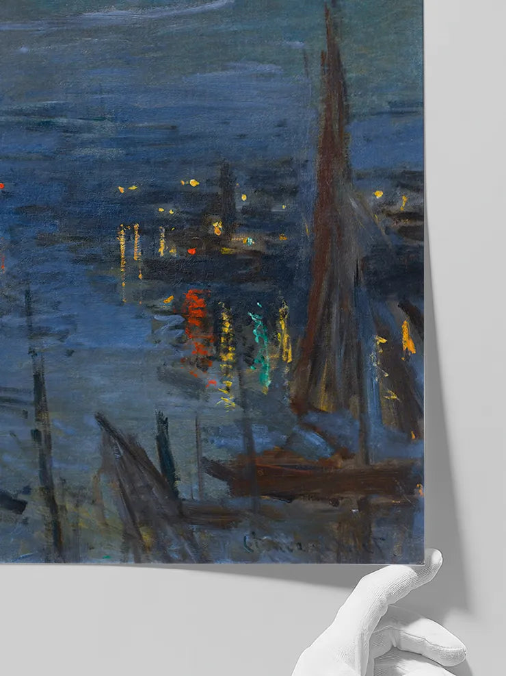 Monet’nin atmosferik gece limanı.