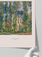 Monet Poplars at Giverny - Art Print