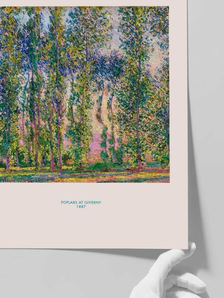 Monet Poplars at Giverny - Art Print