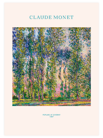 Monet Poplars at Giverny - Art Print