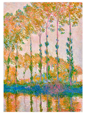 Monet Poplars on the Banks of the Epte, Autumn - Art Print