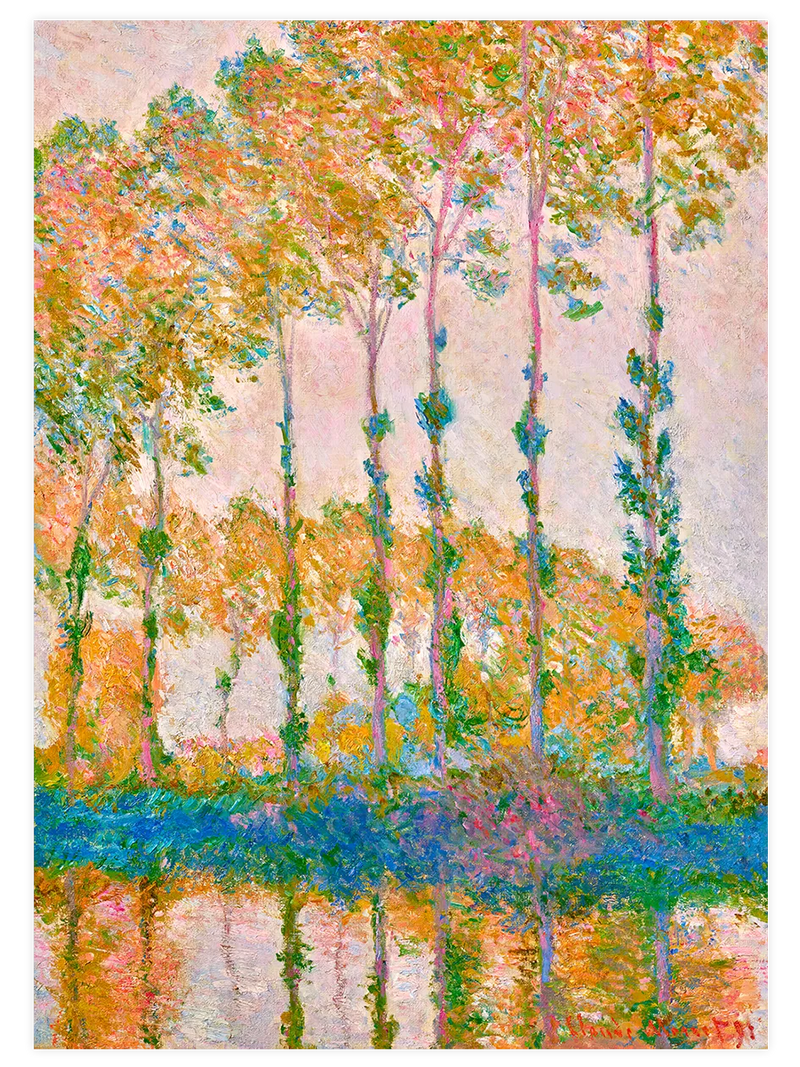 Monet Poplars on the Banks of the Epte, Autumn - Art Print