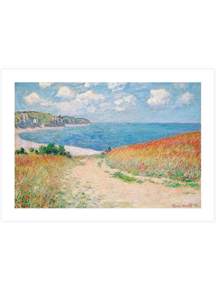 Monet Path in the Wheat Fields at Pourville - Art Print