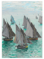 Claude Monet Fishing Boats - Art Print
