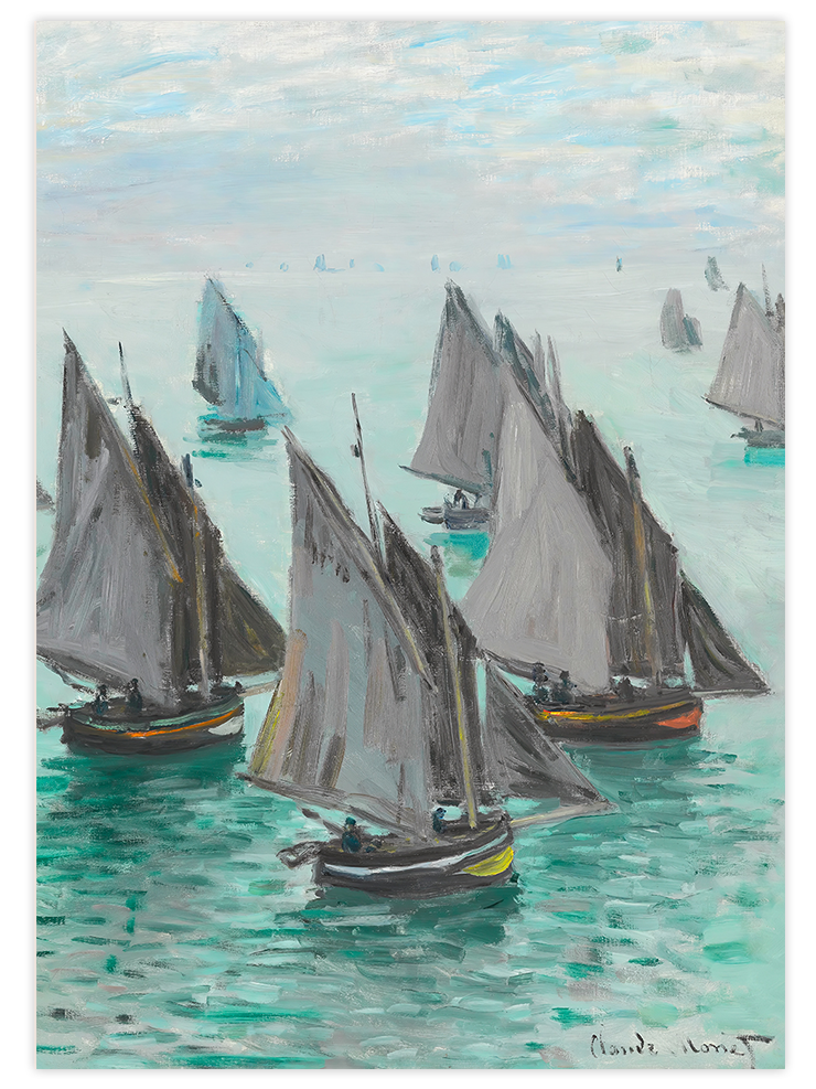 Claude Monet Fishing Boats - Art Print