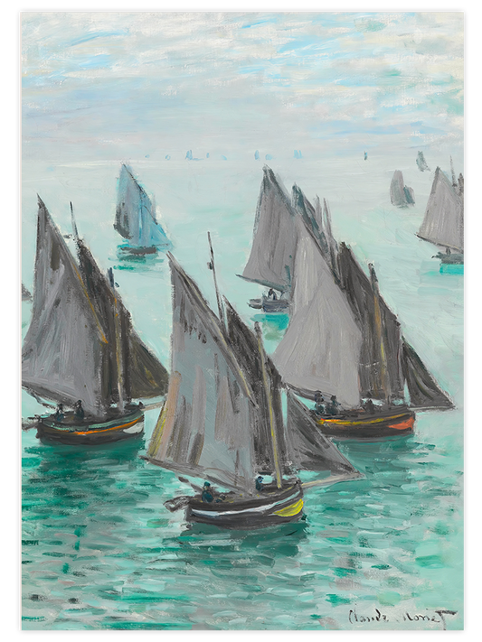 Claude Monet Fishing Boats - Art Print